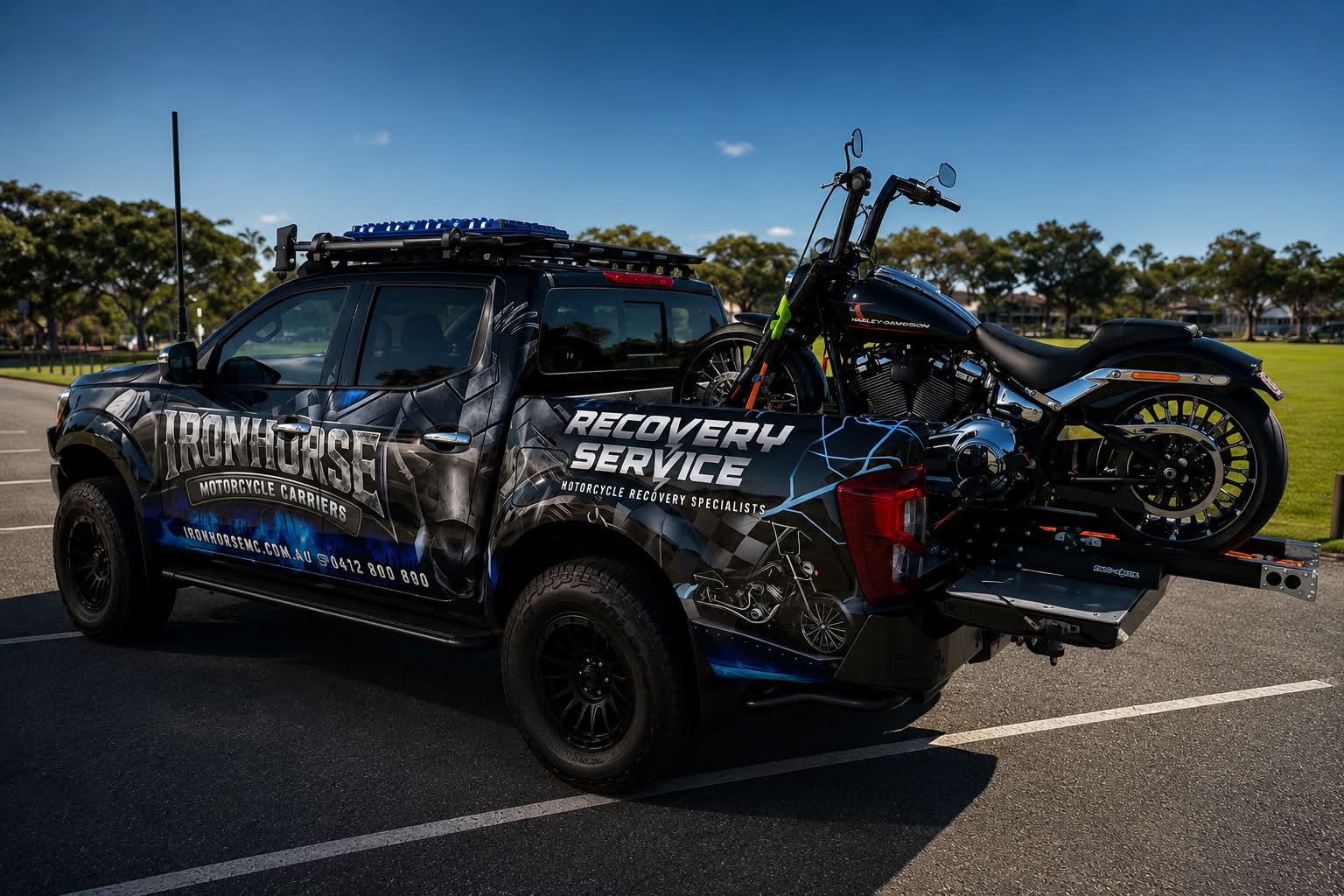 IRONHORSE purpose-built 2023 Nissan Navara with Neo-Dyne loading system